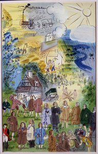ラウル・デュフィ（1877～1953）の絵画「La Fee Electricite 作： Raoul Dufy