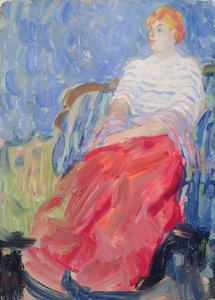 画家の妹、スザンヌ・デュフィの肖像 作： Raoul Dufy
