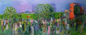 アスコットでのレース：ロイヤル・エンクロージャー 作： Raoul Dufy