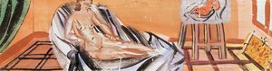 画家のアトリエで横たわる裸婦（油彩・キャンバス） 作： Raoul Dufy