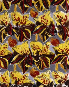赤と黄色の花；Fleurs Rouges et Jaunes 作： Raoul Dufy