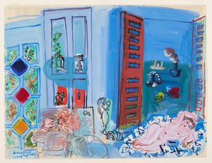 アーティストのアトリエ（水彩画） 作： Raoul Dufy