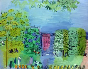 パリのブールーニュ通り 作： Raoul Dufy