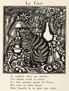 オルフェウスの行列』より「猫」の挿絵 作： Raoul Dufy