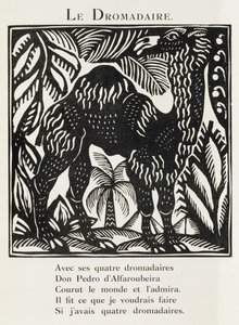 ドロメダリ」（『獣類記』または『オルフェウスの行列』からの挿絵 作： Raoul Dufy