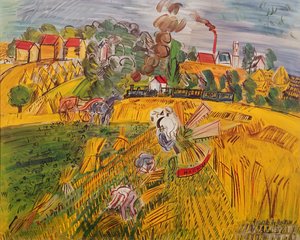 家（キャンバスに油彩） 作： Raoul Dufy