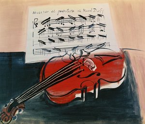 赤いヴァイオリン 1948年頃 油彩・キャンバス 作： Raoul Dufy