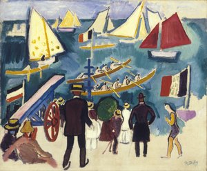 レガッタ》1908-10年頃（キャンバスに油彩） 作： Raoul Dufy