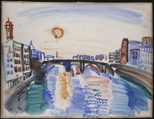 フィレンツェ、アルノ川 作： Raoul Dufy