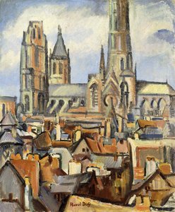 ルーアンの屋根; Les Toits de Rouen, 1902-03年頃（油彩・カンヴァス） 作： Raoul Dufy