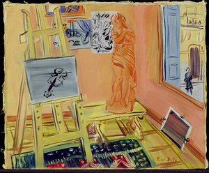 スタジオ 1942年頃 油彩・キャンバス 作： Raoul Dufy