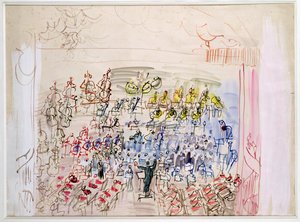 交響楽団（水彩・紙） 作： Raoul Dufy