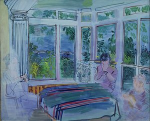 ヴィラヴィルのベランダ（油彩・キャンバス） 作： Raoul Dufy