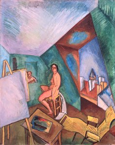 画家のアトリエ（油彩・キャンバス） 作： Raoul Dufy