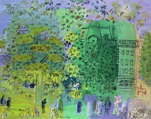 パリのブローニュ通り 作： Raoul Dufy
