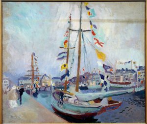 ル・アーヴルの旗艦ヨット 作： Raoul Dufy