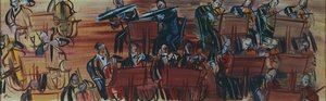 ラウル・デュフィ（1877-1953）によるオーケストラ。フランス、20世紀。 作： Raoul Dufy