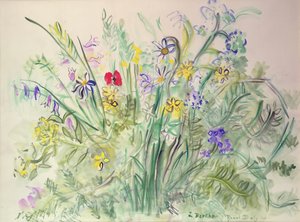 野の花 (紙に水彩) 作： Raoul Dufy