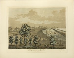 1865年のパークロウからのミシガンアベニュー