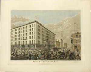 シャーマン ハウス、クラーク通りとランドルフ通り、1860 年から 61 年に建てられた、シカゴ
