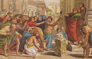 リストラのいけにえ（カラーリトグラフ） 作： Raphael (1483 1520) (after)