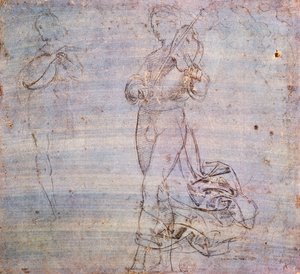 楽器を持った人物の習作 作： Raphael