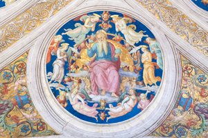 天使とケルビムの間で即位した創造主 作： Raphael (1483 1520)