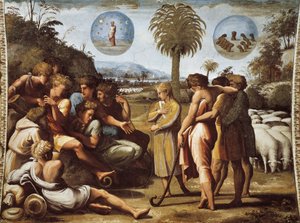 ヨセフは自分の夢を兄弟に説明する 作： Raphael