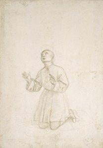 青年の土下座像 1503年頃 （白地に銀点法 作： Raphael