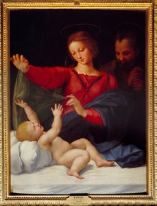 ロレットの聖母 ラファエロ・サンツィオ・ディ・ラファエロ（1483-1520）の絵画 15世紀 日1.2x0.9 m シャンティ、Musee Conde 作： Raphael