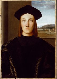 ウルビーノ公爵グイドバルド・ダ・モンテフェルトロの肖像（油彩・キャンバス 作： Raphael