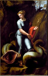聖女マーガレット（油彩・キャンバス、1520年頃 作： Raphael