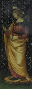 サンタ・カテリーナ・ダレッサンドリア、1503年頃＝アレクサンドリアの聖カタリナ、1503年頃（テンペラ、油彩、パネル） 作： Raphael (1483 1520)