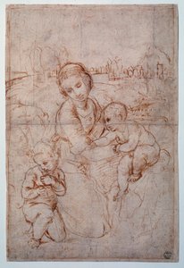 エステルハージ王子の聖母」習作 - ドローイング、1507-1508年頃 作： Raphael