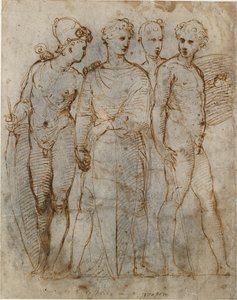 中央のオルサンミケーレにある戦士ドナテッロのセント ジョージのグループ、16 世紀初頭 作： Raphael