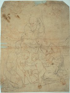 聖エリザベトと幼い洗礼者ヨハネのいる聖家族 作： Raphael