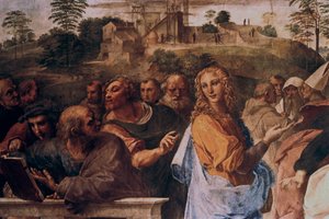 聖餐の論争、詳細、1508-1509 作： Raffaello Sanzio Raphael