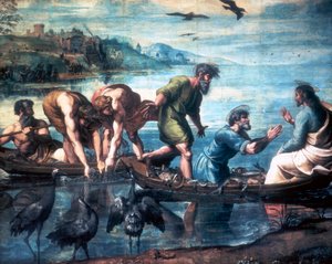「奇跡の魚のドラフト」、1515 作： Raphael