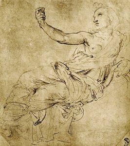 ミューズエウテルペ 作： Raffaello Sanzio Raphael