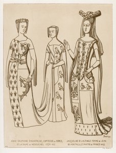 アンドフィーヌ、フォレス伯爵夫人、ネドゥシェルの女性、1370年〜80年。ジャクリーンドラグランジュ、ジャンドモンタギューの妻、フランスの巨匠、1409年。 作： Raphael Jacquemin
