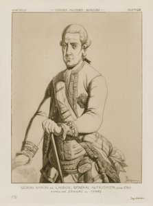 1790年頃のオーストリア将軍、ギデオン・フォン・ラウドン男爵 作： Raphael Jacquemin