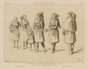 ドイツの民族衣装-ザクセンアルテンブルク公国（1815年）