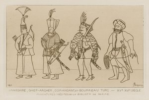 Janissary、チーフアーチャー、コマンダー、トルコの死刑執行人 作： Raphael Jacquemin
