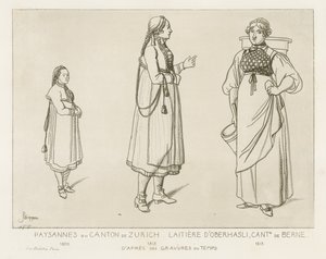 チューリッヒ州の農民とベルン州のオーバーハスリの酪農家 作： Raphael Jacquemin