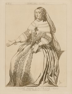オーストリアのアン女王、1644年 作： Raphael Jacquemin