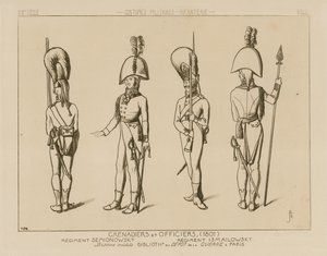 ロシアの手榴弾兵と将校、1801 作： Raphael Jacquemin