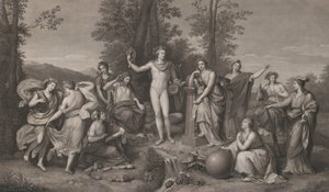 パルナッソスのアポロとミューズ、1784., 1784. 作： Raphael Morghen