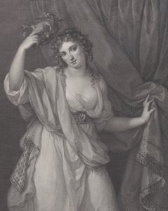 コミック ミューズとしてのハミルトン夫人、タリア、1791 年。 作： Raphael Morghen