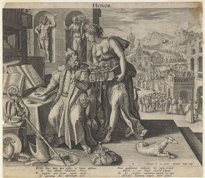 名誉、1591 作： Raphael Sadeler the Elder