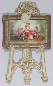 バレンタイン - スタンディング イーゼル、クロモリトグラフの家族、1873 年。 作： Raphael Tuck and Sons